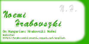 noemi hrabovszki business card